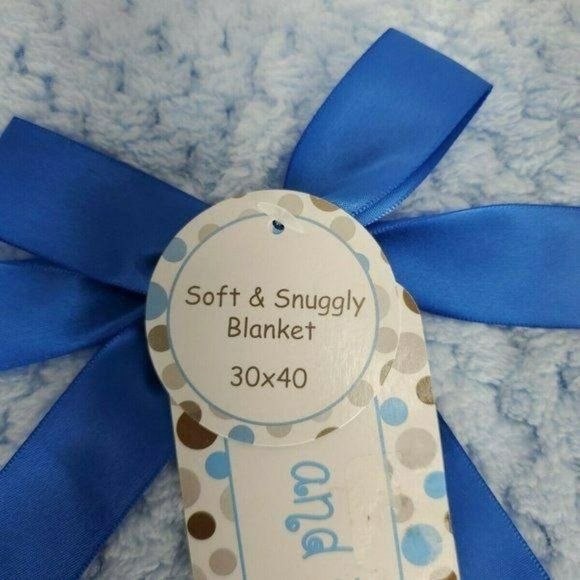 Zak And Zoey‎ Soft Snuggly Blue Blanket 30x40 - Picture 3 of 5
